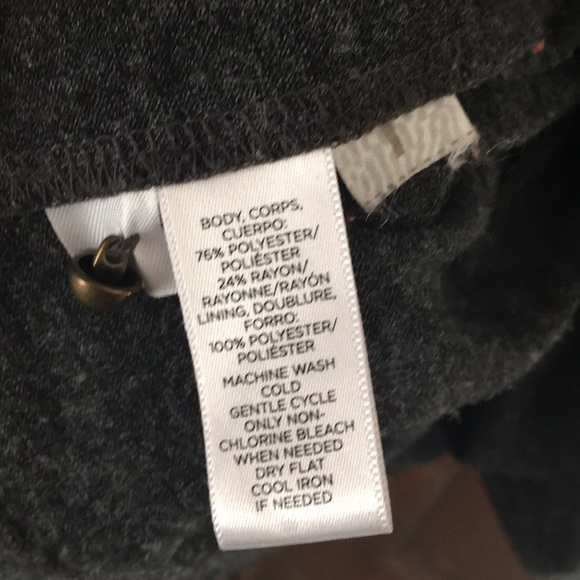 Ann Taylor LOFT Dark Gray Pleated Dress Sz 6P - Picture 5 of 5